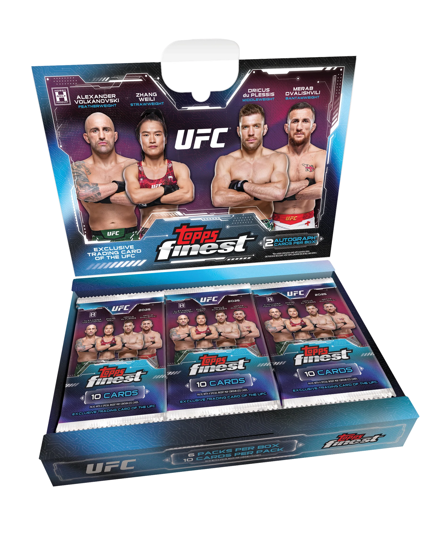 2025 Topps Finest UFC - Hobby Box - 2 Autographs Per Box